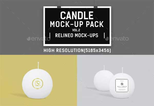Simple Candle Label Mock-up Pack