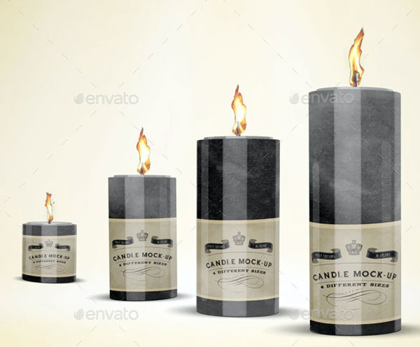 Simple Candles Mockup