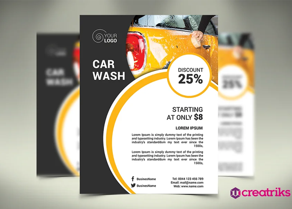 Simple Car Wash Flyer Template
