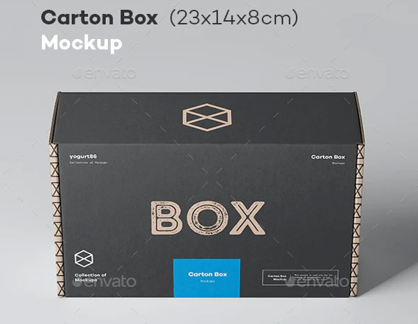 Simple Carton Box Mockup