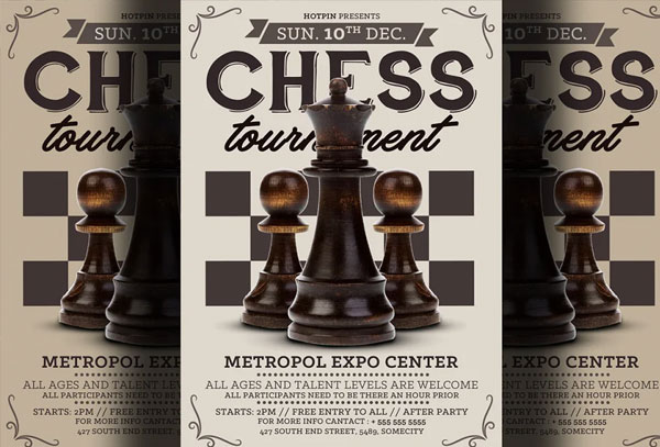 Simple Chess Tournament Poster Design