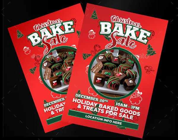 Simple Christmas Bake Sale Flyer
