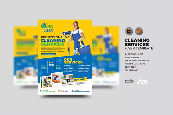 Simple Cleaning Services Flyer Design