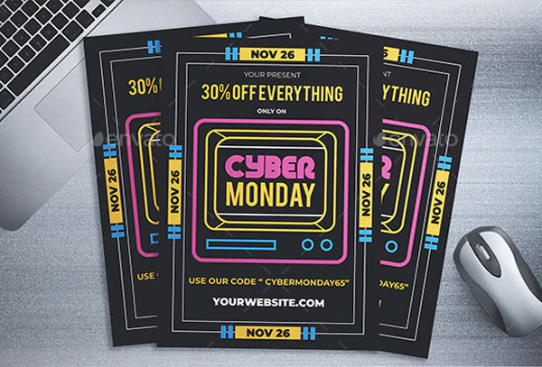 Simple Cyber Monday Event Flyer Templates