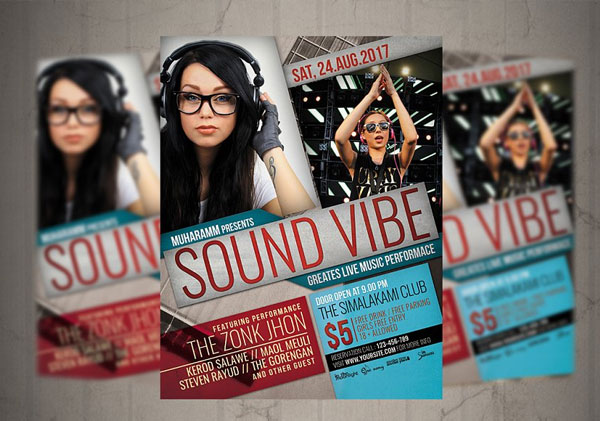 Simple DJ Party Poster Template