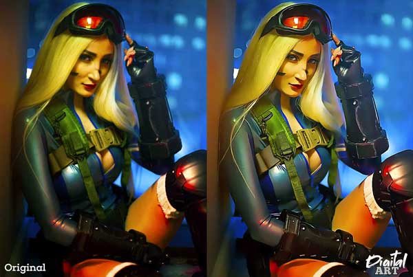 Simple Digital Vector Art Photoshop Action