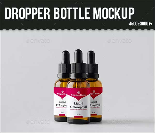 Simple Dropper Bottle Mockup