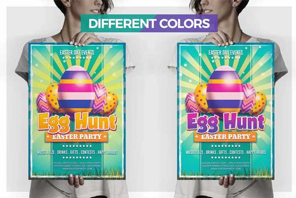 Simple Easter Day Egg Hunt Flyer Template