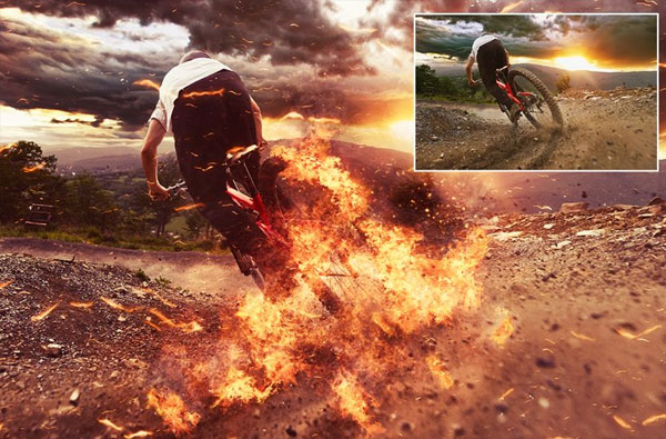 Simple Fire Elemental Photoshop Actions