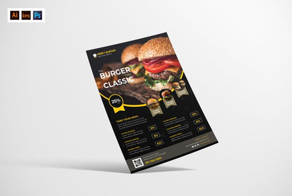 Simple Food Delivery Service Flyer Design