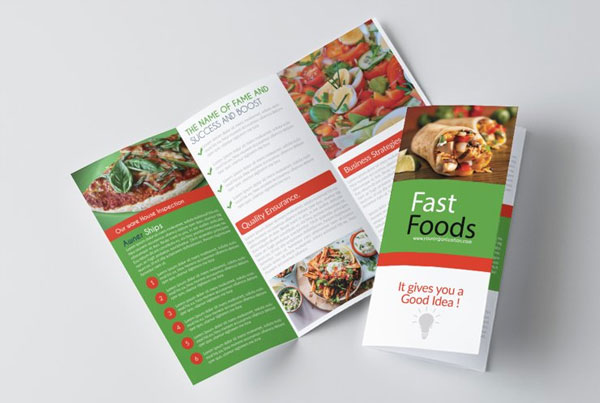 Simple Food Food Restaurant Trifold Brochure