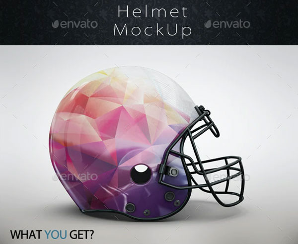 Simple Football Helmet MockUp