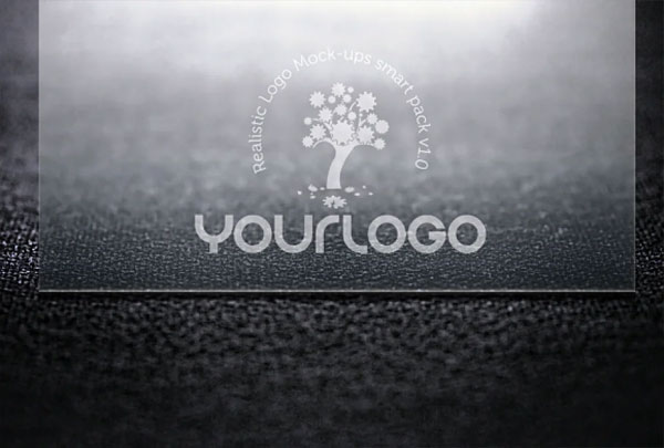 Simple Glass Logo Mock-up