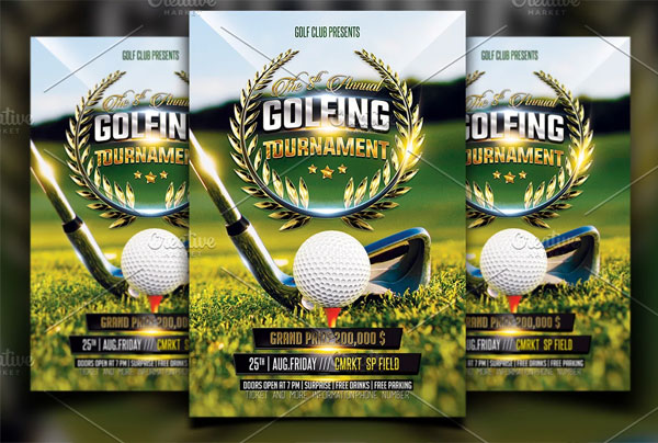 Simple Golf Event Flyer And Banner Template
