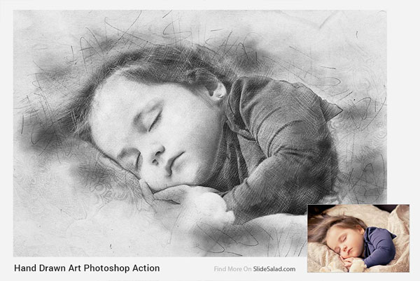 Simple Hand Drawn Art Photoshop Action