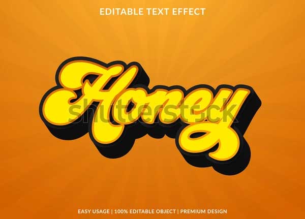 Simple Honey Text Effect Template