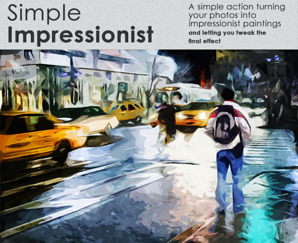 Simple Impressionist Painting Photoshop Actions