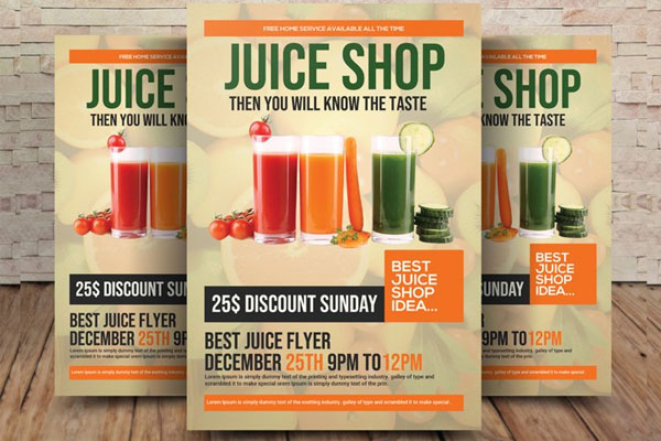 Simple Juice Shop Flyer Template