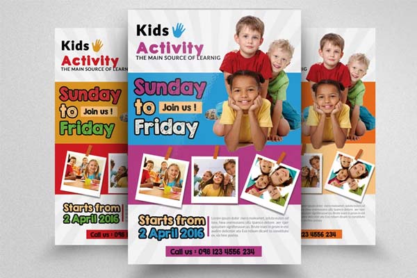 Simple Kids Activities Flyer Template