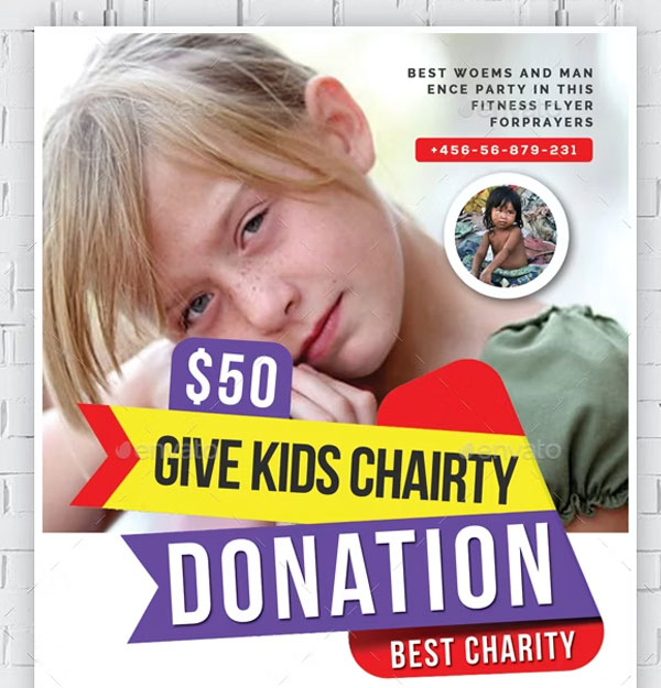 Simple Kids Charity Flyer Templates