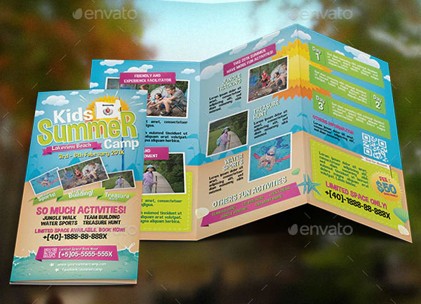 Simple Kids Summer Camp Tri-Fold Brochure