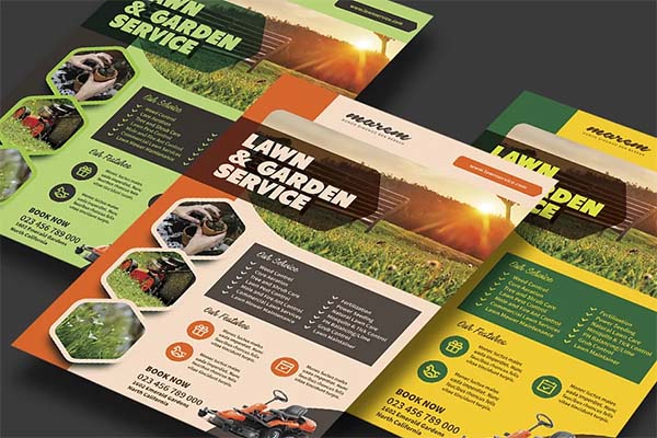 Simple Lawn & Garden Services Flyer Template