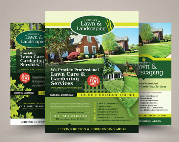 Simple Lawn & Landscaping Service Flyer Templates