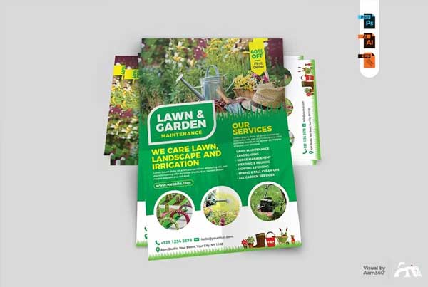 Simple Lawn and Landscaping Serices Flyer