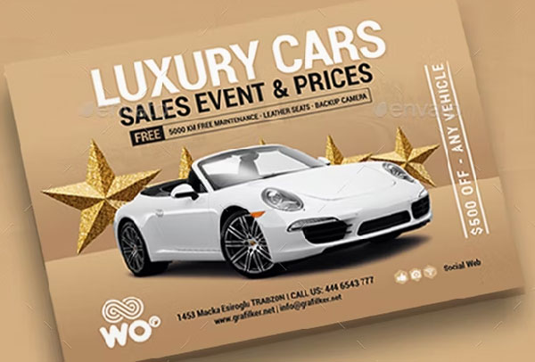 Simple Luxury Car Sales Flyer Templates