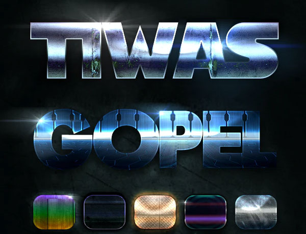 Simple Metal Shiny Photoshop Text Effects