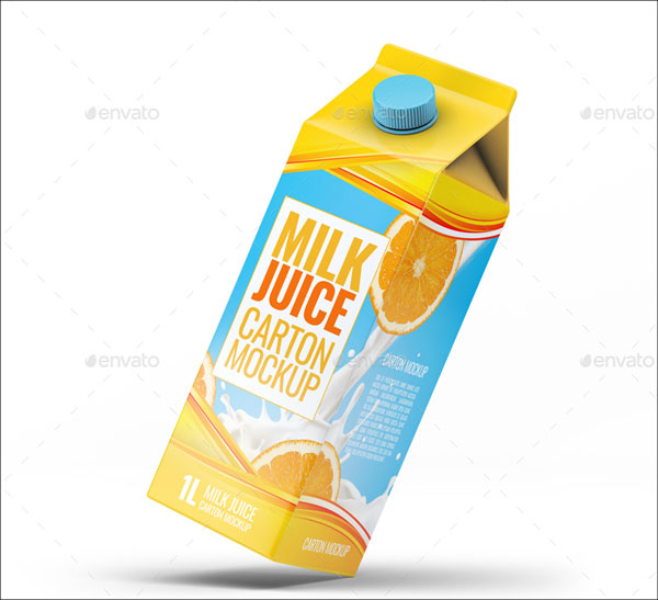 Simple Milk or Juice Carton Mockup