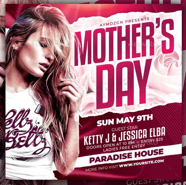 Simple Mothers Day Flyer Template