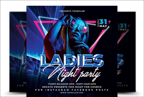 Simple Night Club Flyer Template