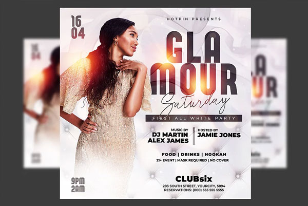Simple Night Club Party Flyer Template