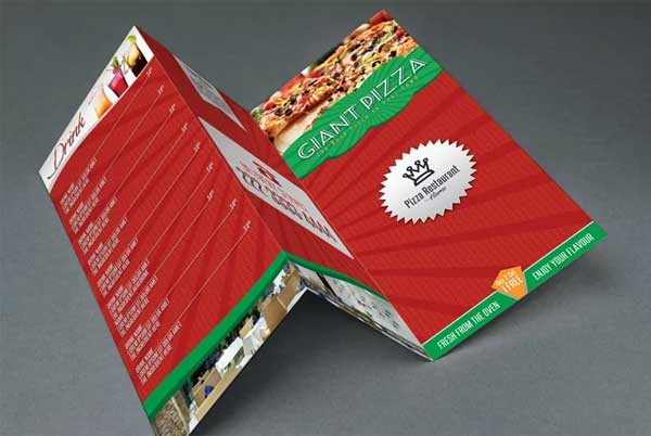 Simple Pizza Menu Brochure Template