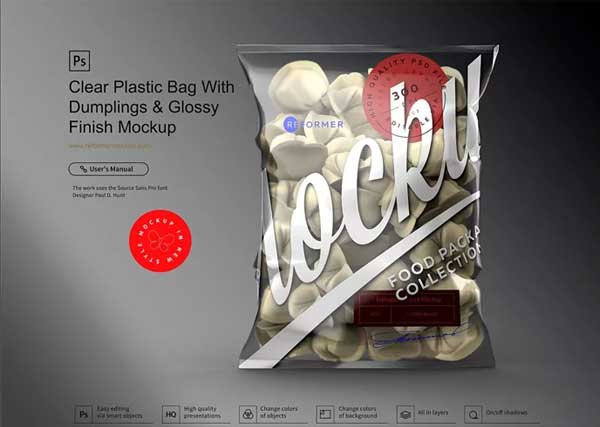 Simple Plastic Bag Mockups