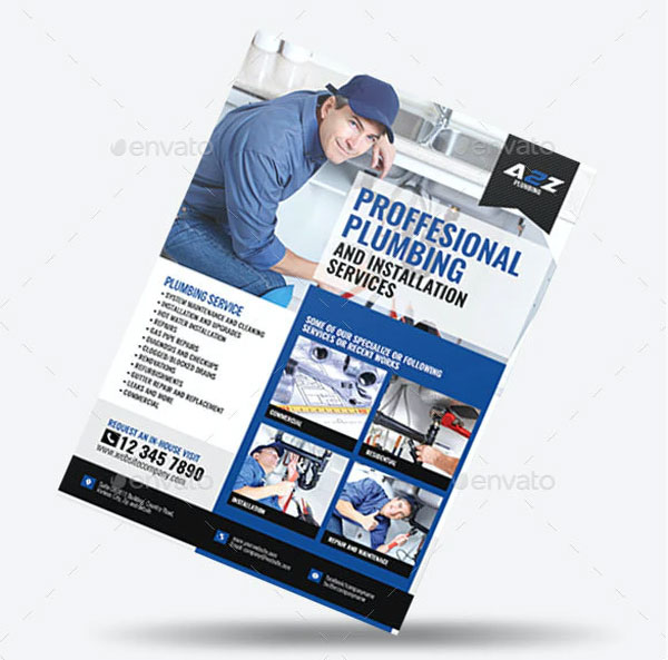 Simple Plumbing Services Flyer Template