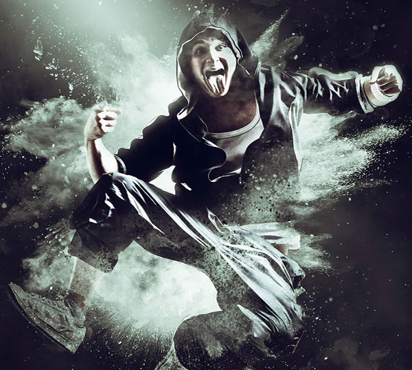 Simple Powder Explosion Photoshop Action