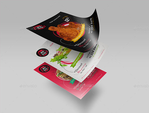 Simple Restaurant Fast Food Flyer Template