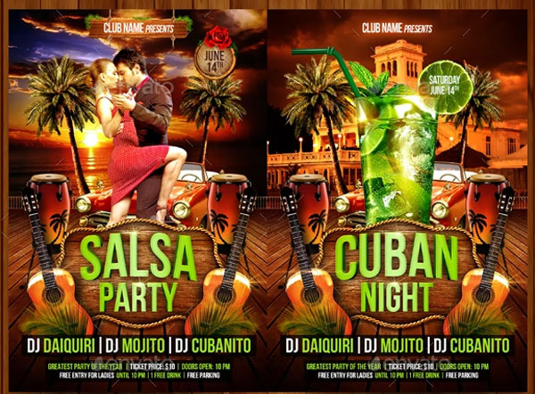 Simple Salsa Party Flyer Template
