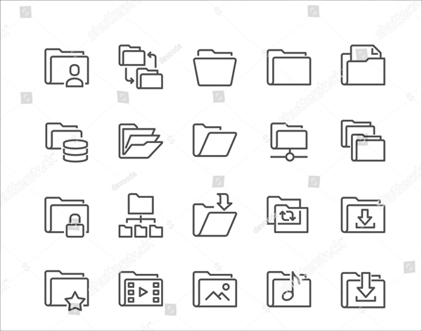 Simple Set of Folder Icons