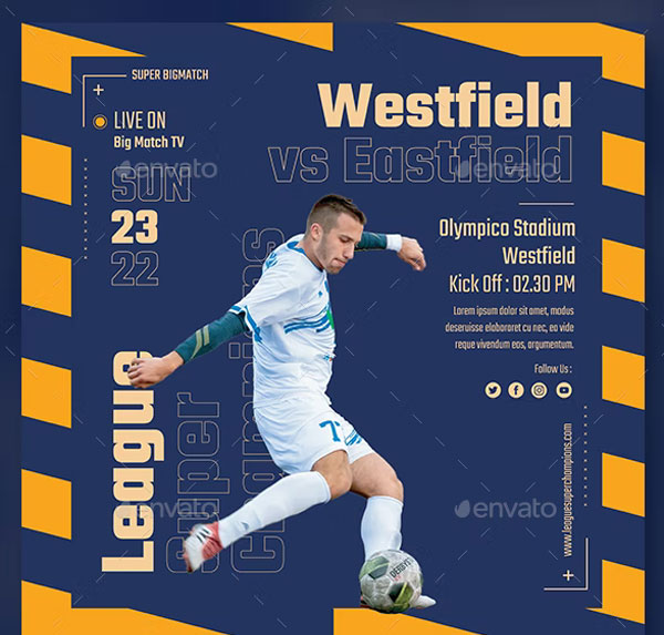 Simple Soccer Flyer Template