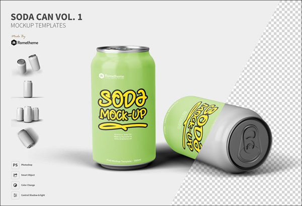 Simple Soda Can Mock ups