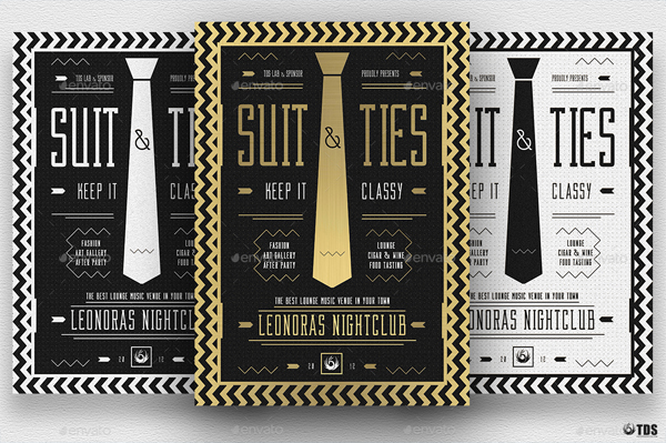 Simple Suit & Tie Flyer Template