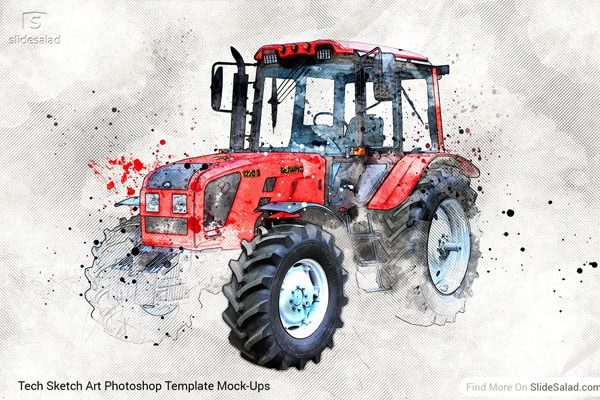 Simple Tech Sketch Art Photoshop Actions