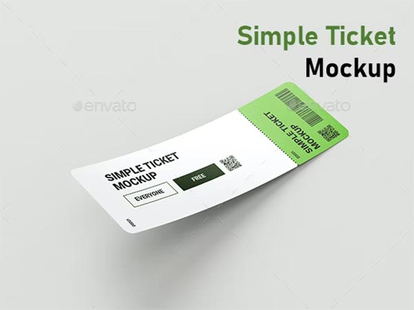 Simple Ticket Mockup