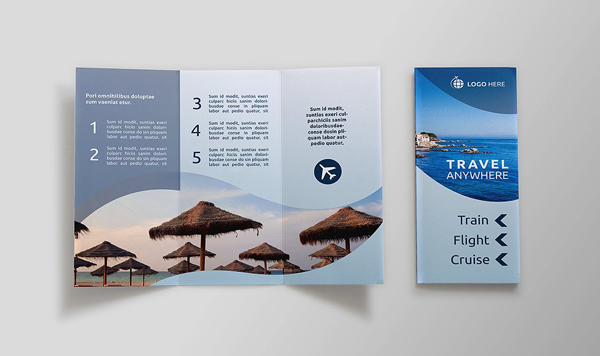 Simple Travel Trifold Brochure Template