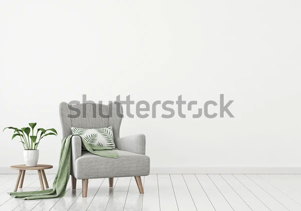 Simple Urban Style Chair and Pillow Mockup
