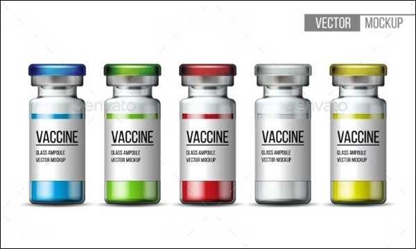 Simple Vaccine Vial Mockups