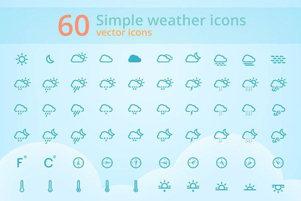 Simple Weather Icons